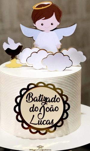 Arquivo de Corte Topo de Bolo Batizado Anjinho -001
