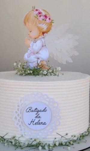 Arquivo de Corte Topo de Bolo Batizado Anjinho Csv63