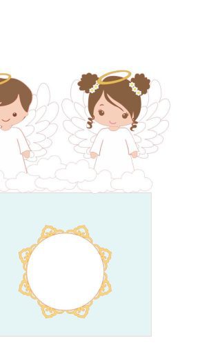 Arquivo de Corte Topo de Bolo Batizado Anjo