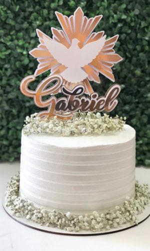 Arquivo de Corte Topo de Bolo Batizado