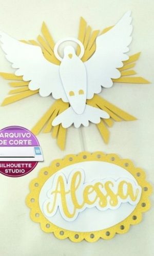 Arquivo de corte Topo de Bolo Batizado Camada STUDIO #1835