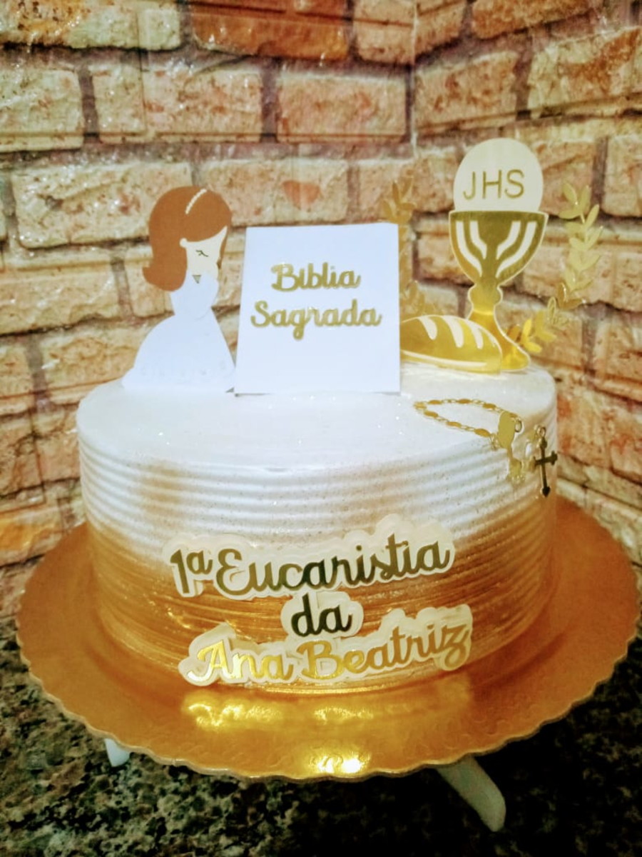 Arquivo de Corte Topo de Bolo Batizado, Primeira Eucaristia
