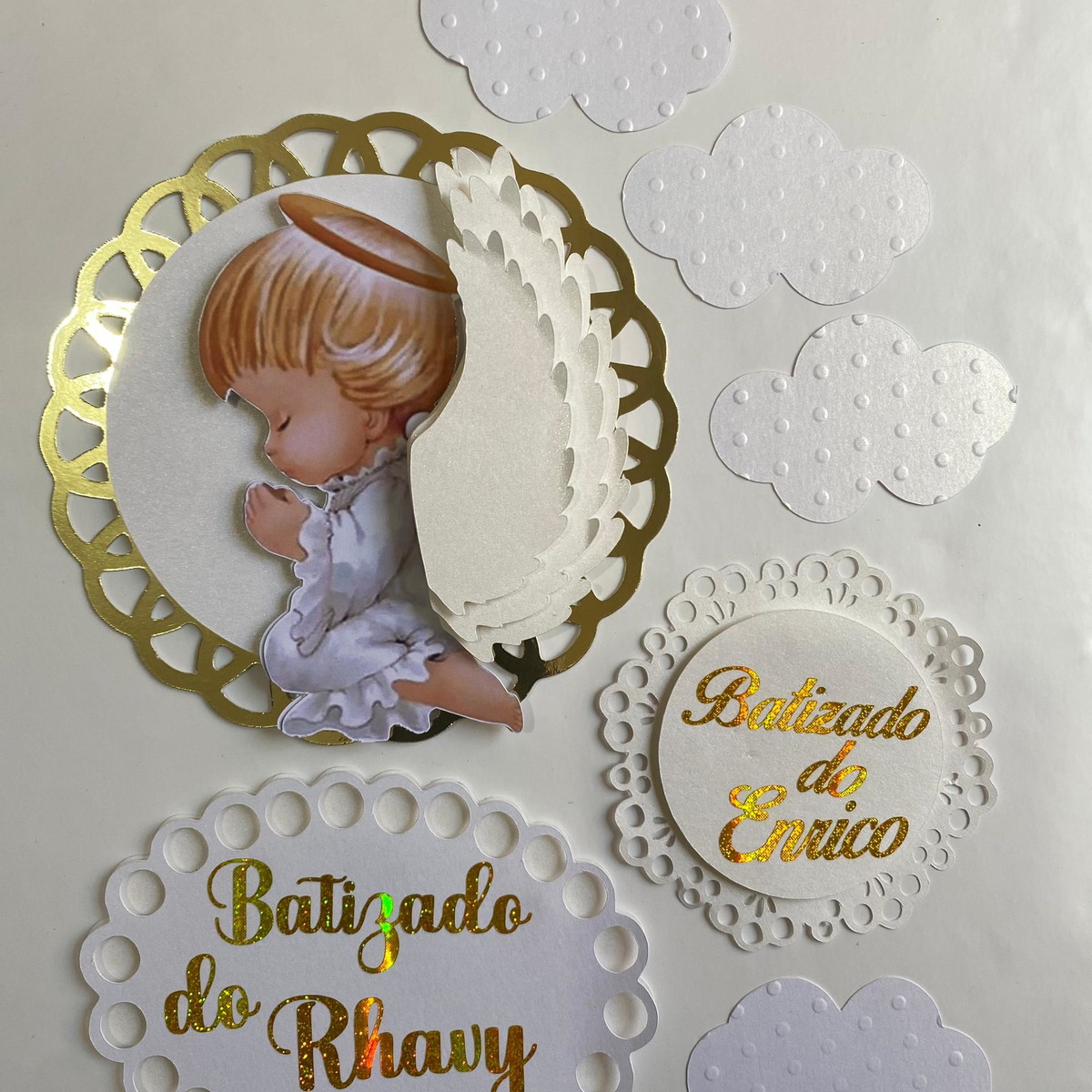 Arquivo de Corte Topo de Bolo Batizado