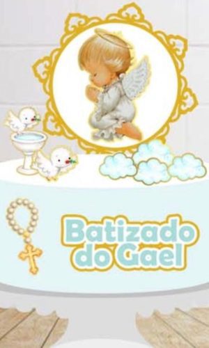 Arquivo de Corte Topo de Bolo Batizado