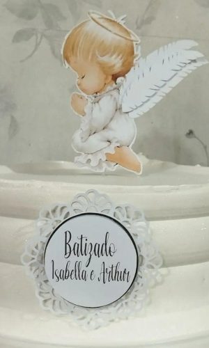 Arquivo de Corte Topo de Bolo Batizado