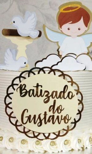 Arquivo de Corte Topo de Bolo Batizado
