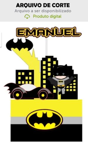 Arquivo de Corte Topo de Bolo Batman
