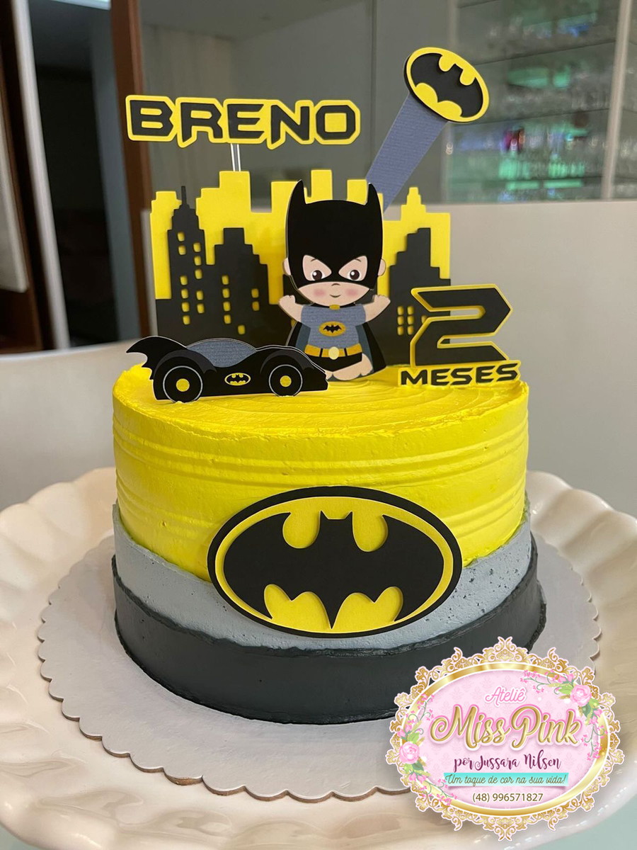 ARQUIVO DE CORTE TOPO DE BOLO BATMAN CUTE