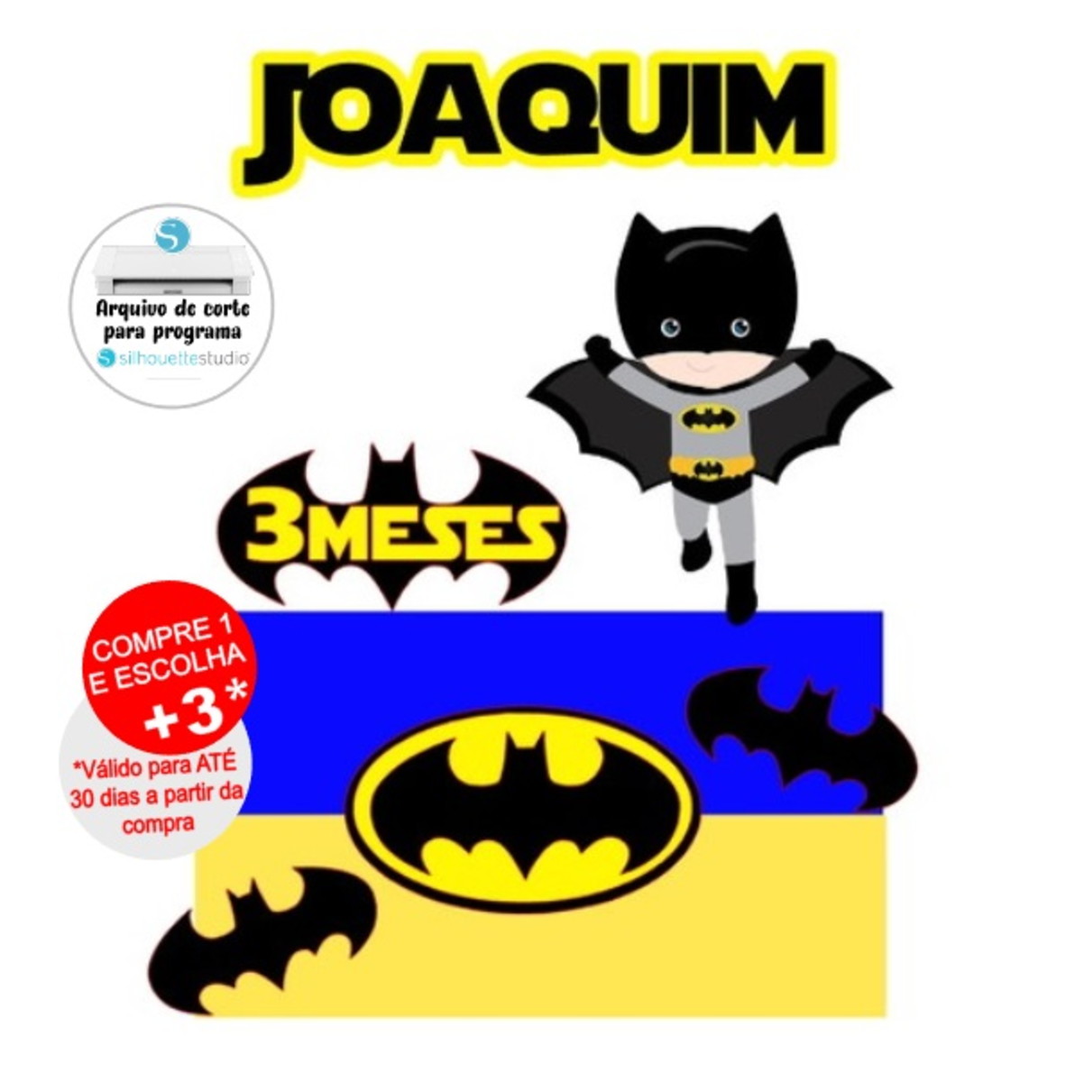 Arquivo de Corte Topo de Bolo Batman Cute