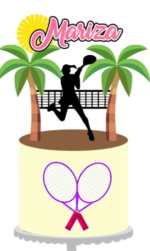 Arquivo de Corte Topo de Bolo Beach Tennis Feminino