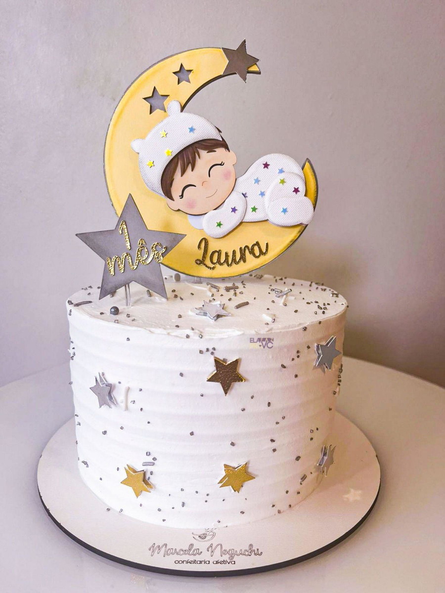 Arquivo de Corte Topo de Bolo Bebê de Pijama Studio