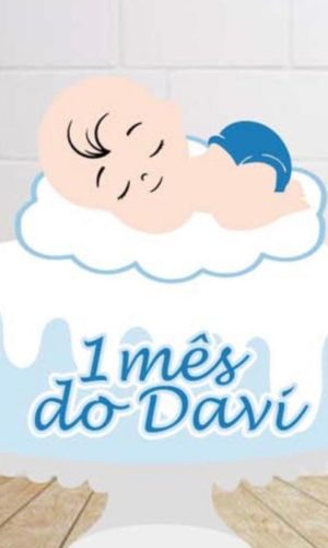 Arquivo de Corte Topo de Bolo Bebê Dormindo