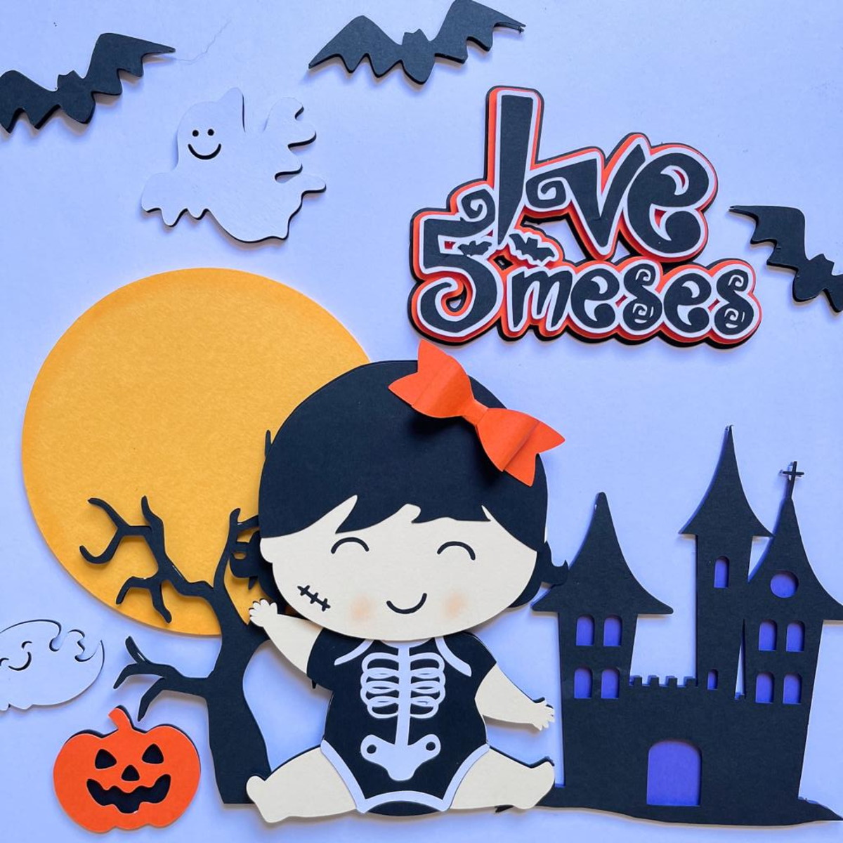 Arquivo de Corte Topo de Bolo Bebê Menina Halloween - Camada