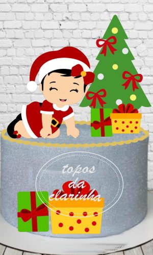 Arquivo de Corte Topo de Bolo Bebe Natal Camada