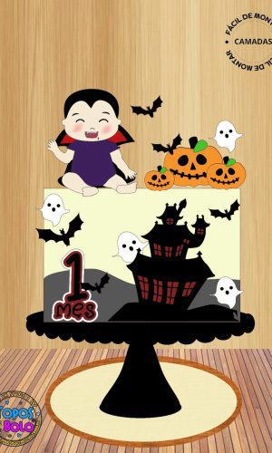 Arquivo de Corte Topo de Bolo Bebe Vampirinho Cute