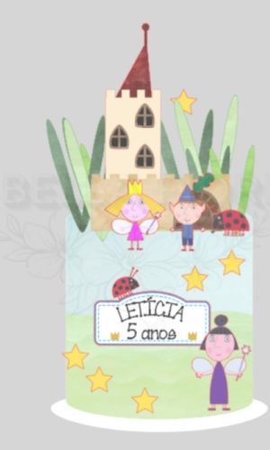 Arquivo de Corte Topo de Bolo Ben & Holly 04 - Bf