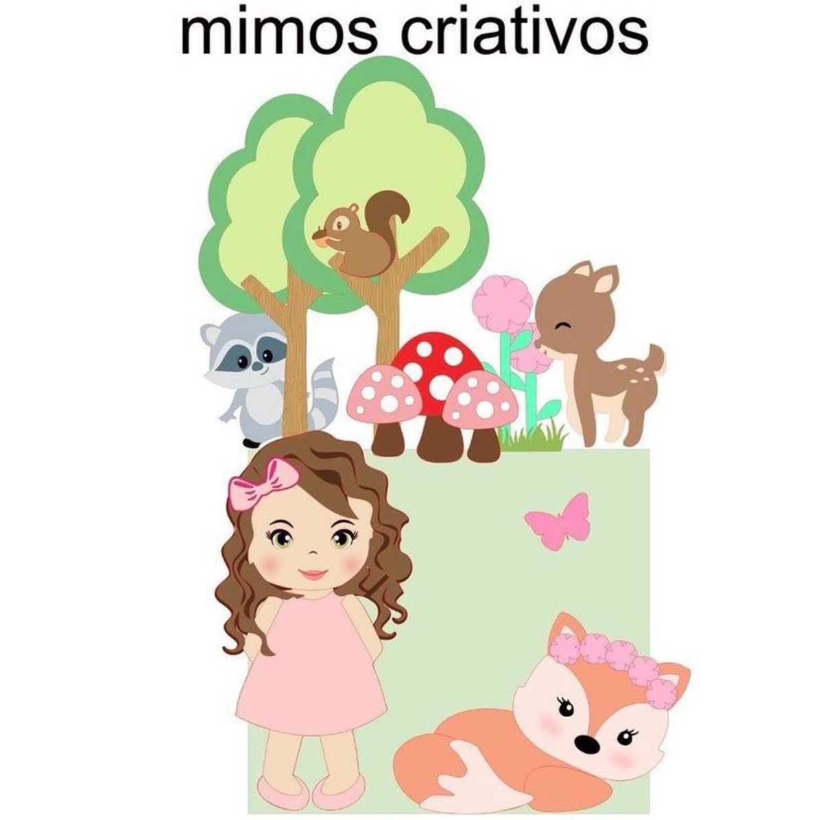 Arquivo de Corte Topo de Bolo Bichinhos da Floresta Bosque