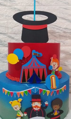 Arquivo De Corte Topo De Bolo Bita Circo Em Camadas
