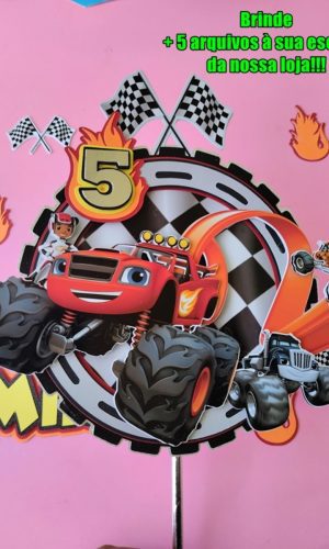 Arquivo de Corte Topo de Bolo Blaze And The Monster Machines