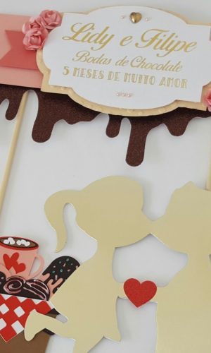 Arquivo de Corte - Topo de Bolo (Bodas de Chocolate) 1