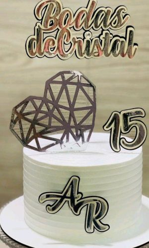Arquivo de corte topo de bolo Bodas de Cristal