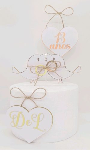 Arquivo De Corte Topo De Bolo Bodas de Linho