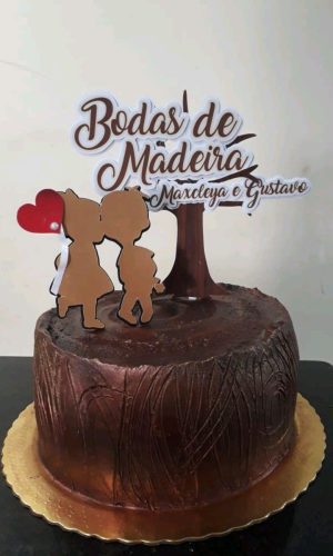 Arquivo de corte topo de bolo bodas de madeira