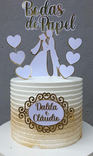 Arquivo de Corte Topo de Bolo Bodas de Papel
