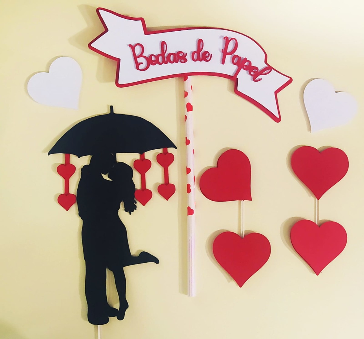 Arquivo de Corte Topo de Bolo Bodas de Papel - Imagem 2