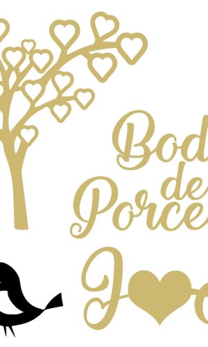 Arquivo de corte Topo de Bolo Bodas de Porcelana