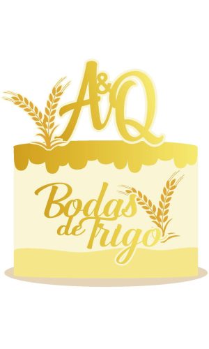 Arquivo de corte topo de bolo bodas de trigo