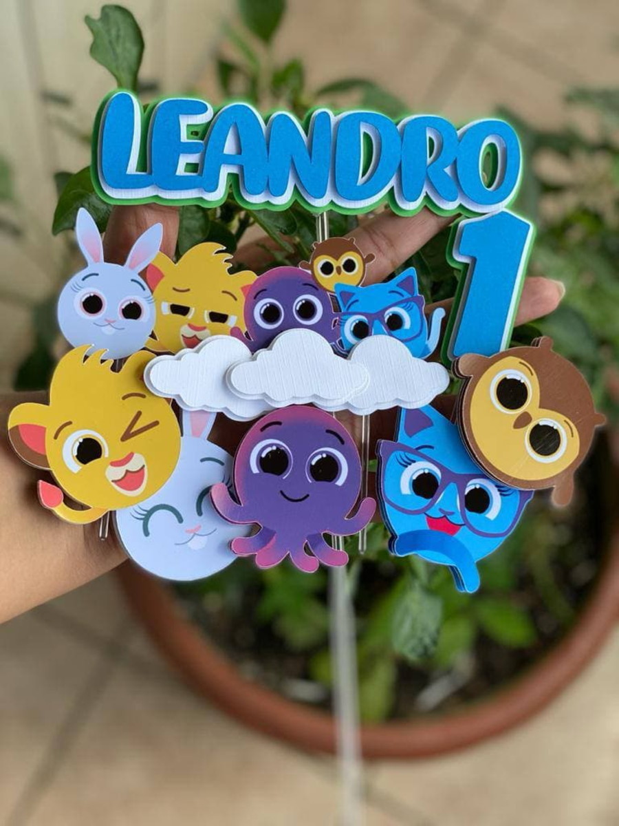 Arquivo de Corte Topo de Bolo Bolofofos Menino