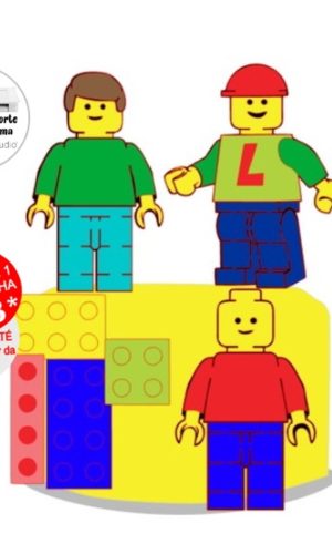 Arquivo de corte topo de bolo bonecos lego