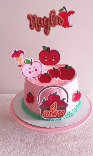 Arquivo de corte topo de bolo Macã cute