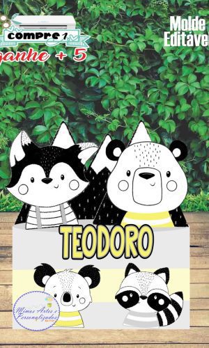 Arquivo de Corte Topo de Bolo Bosque Minimalista