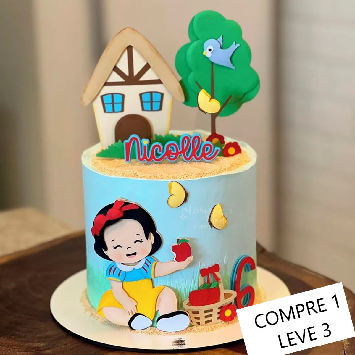 Arquivo de Corte Topo de Bolo Branca de Neve Baby #2