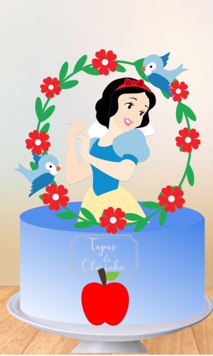 Arquivo de Corte topo de bolo branca de neve camada
