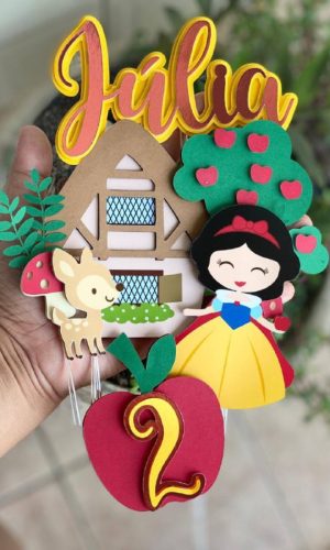 Arquivo de corte Topo de bolo Branca de neve cute #1