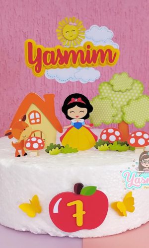 Arquivo de Corte Topo de Bolo Branca de Neve Cute