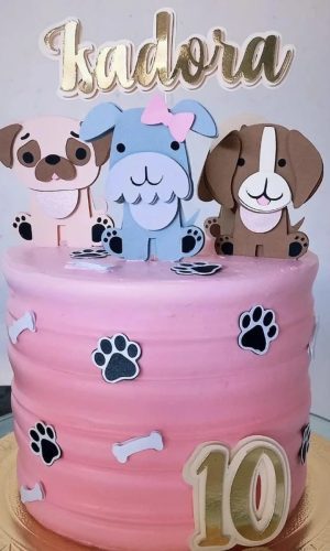 Arquivo de Corte Topo de Bolo Cachorrinho em Camadas