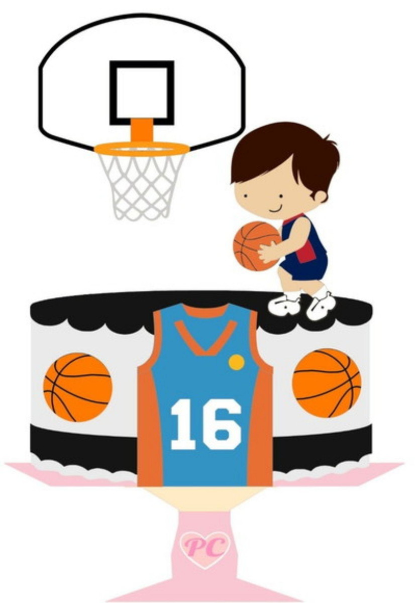Arquivo de corte Topo de Bolo Camadas Basquete STUDIO