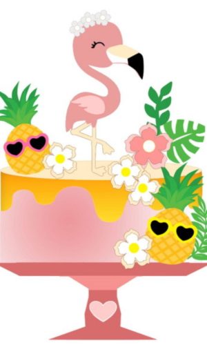 Arquivo De Corte Topo De Bolo Camadas Flamingo Studio
