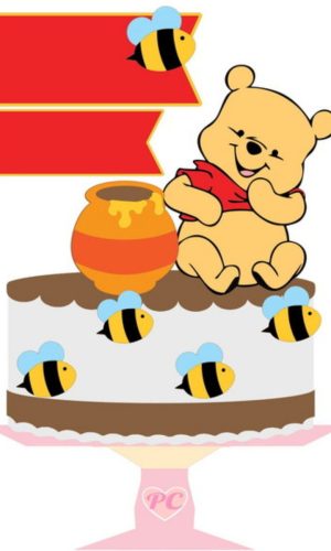 Arquivo De Corte Topo De Bolo Camadas Ursinho Pooh Studio