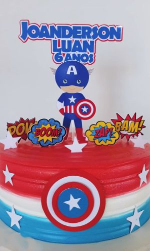 Arquivo de corte topo de bolo capitão america