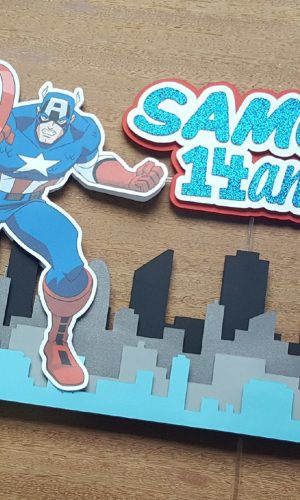 Arquivo de Corte - Topo de Bolo Capitão America