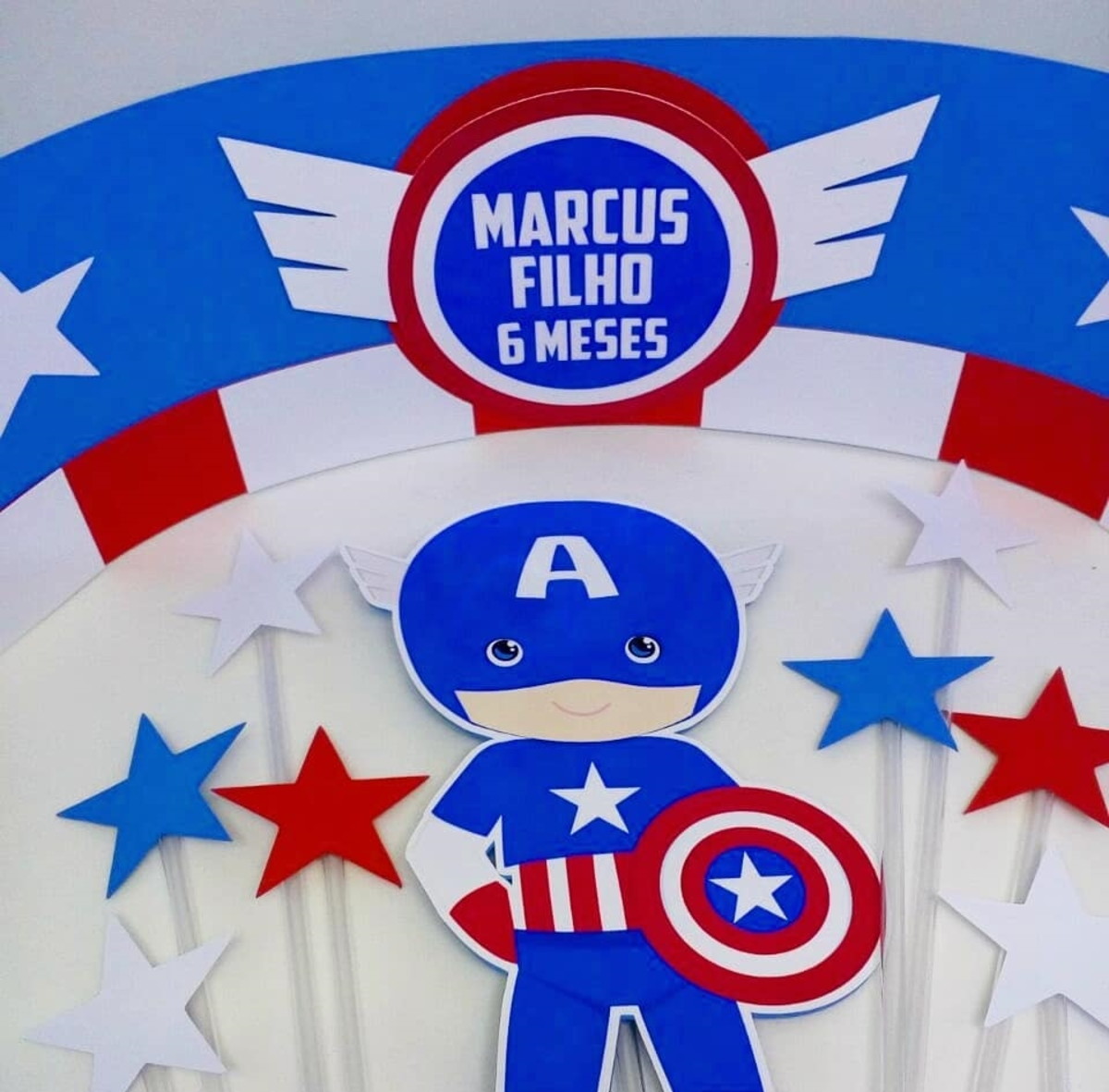 Arquivo de Corte Topo de Bolo Capitão América Studio #2455