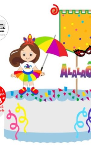 Arquivo de Corte Topo de Bolo Carnaval