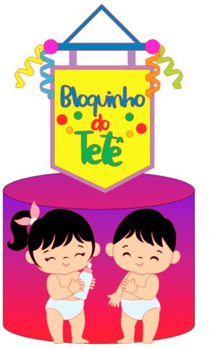 Arquivo de Corte: Topo de Bolo Carnaval Bloquinho Bebês 033