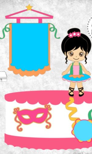 Arquivo de Corte Topo de Bolo Carnaval Menina