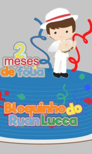 Arquivo de Corte Topo de Bolo Carnaval Menino Sambista
